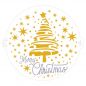 Preview: Weihnachtsbaum & Sterne Merry Christmas Schablone 25 cm